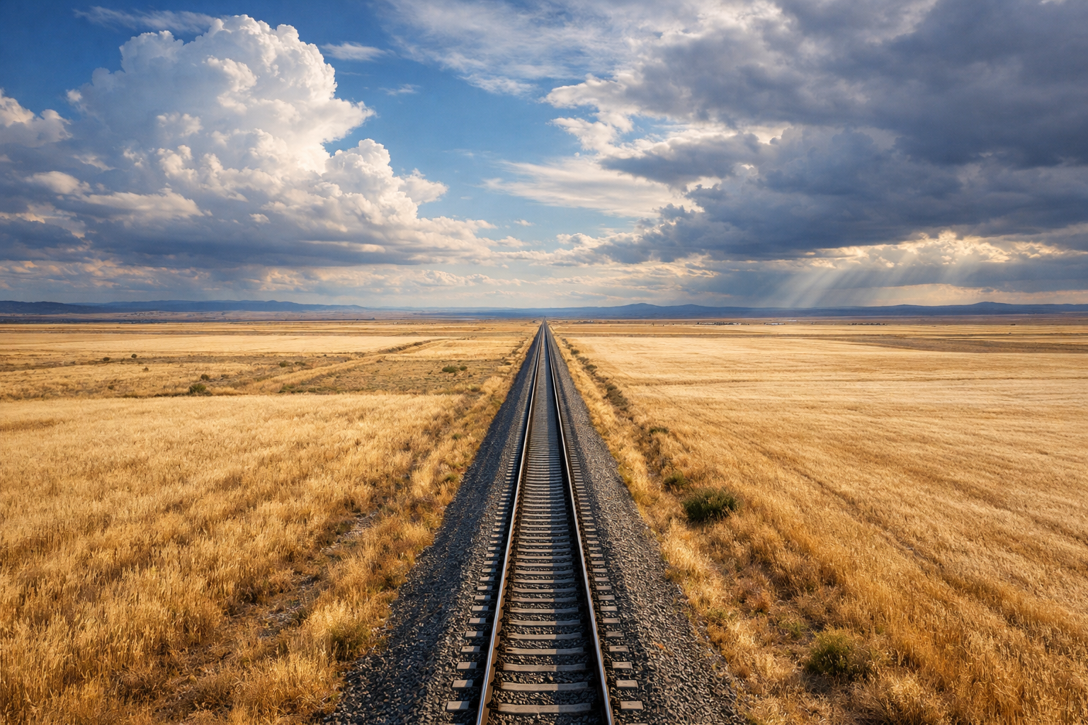 Ic Anadolu ovalarindan gecen tren hatti