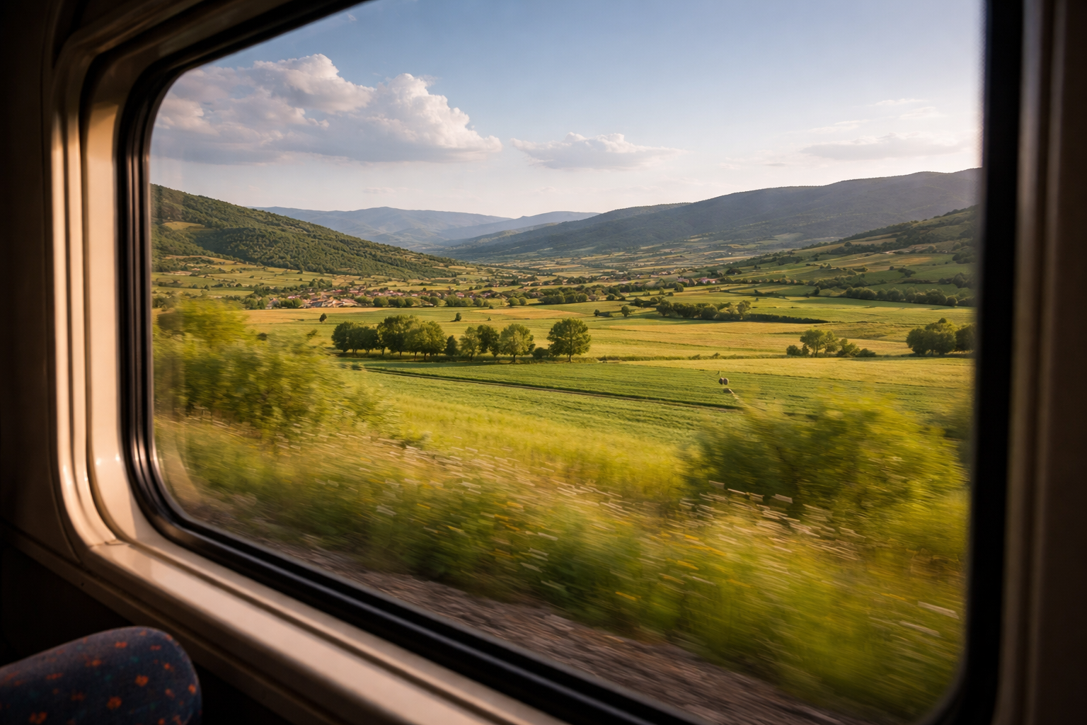 Tren penceresinden Anadolu manzarasi